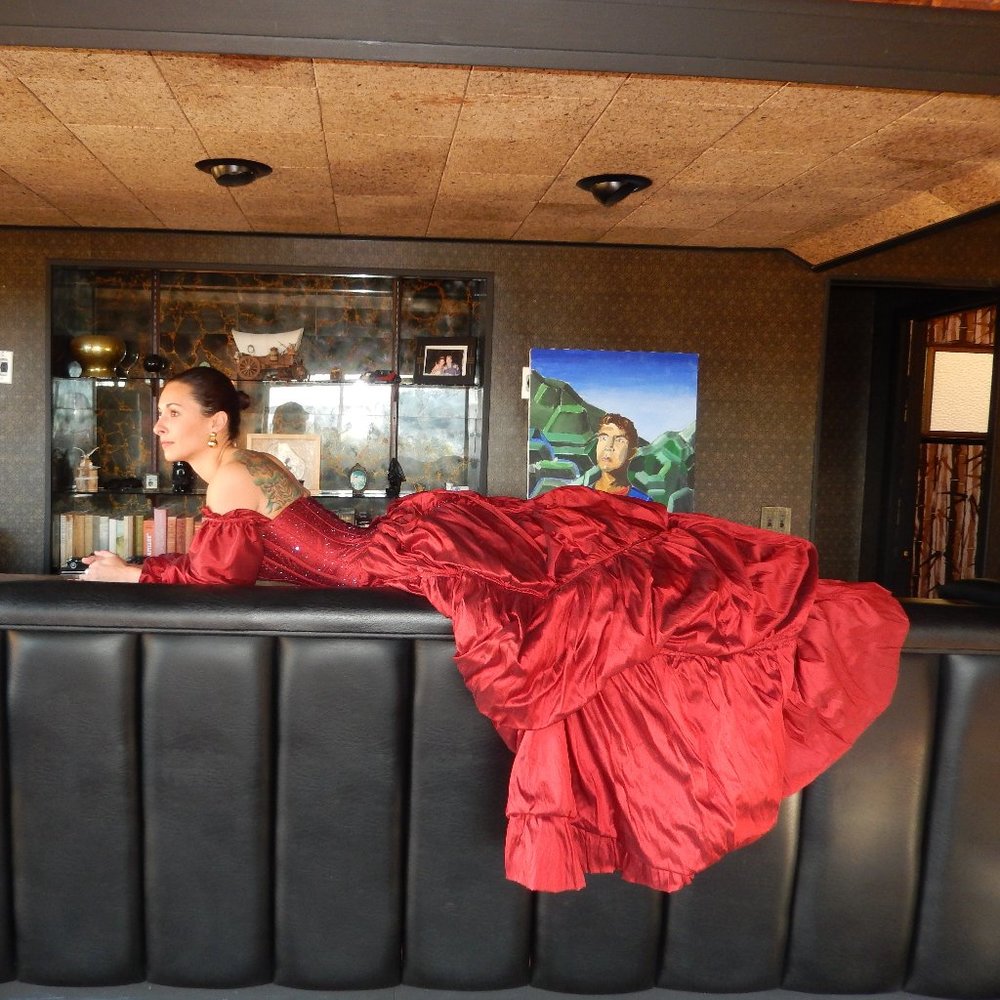 JUSTIN ALEXANDER RED CARPET GOWN SIZE 4 - Picture 4 of 15